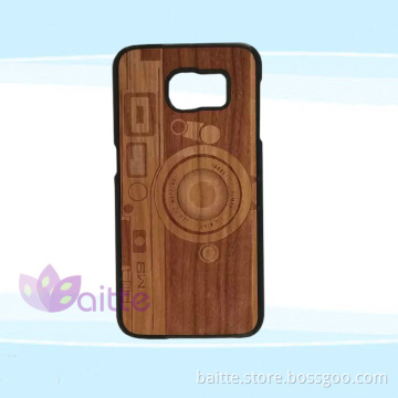 laser engraving design customized wooden case for Samsung S6